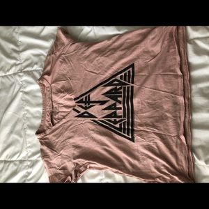 def leppard american eagle cropped cutout t-shirt